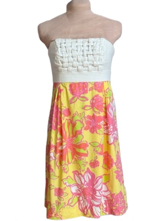 Lilly Pulitzer Dresses & Skirts - Lilly Pulitzer Betsey Starfruit strapless dress Wmns Sz 6